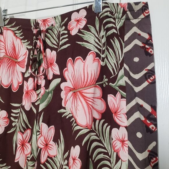 Soft Surroundings Floral Crop Pants Drawstring Tropical Vacation Womens Small - Picture 2 of 11